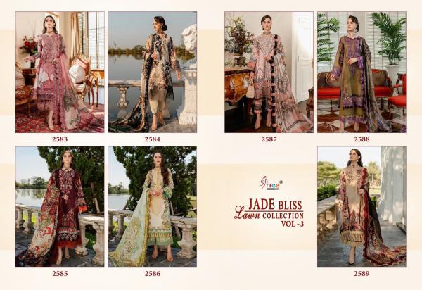 Shree Jade Bliss Lawn Collection vol 3 Cotton Designer  Dupatta Pakistani Suits